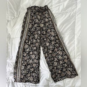 American Eagle Wide Leg Pants with Elastic Drawstring Waist Size Small